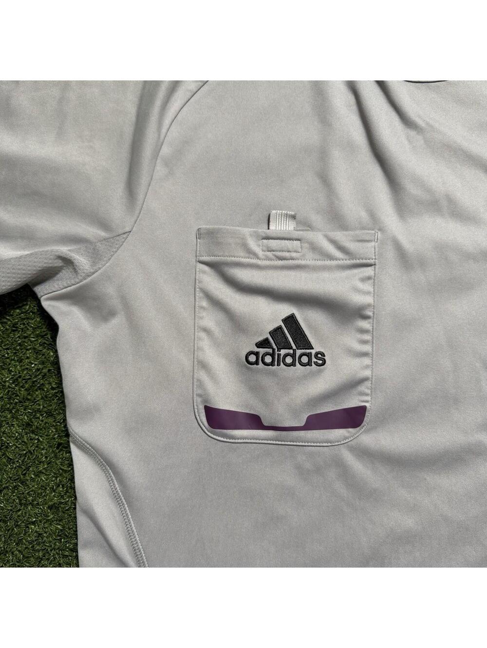 Adidas Referee 12 Short Sleeve Jersey Men Size L Soccer Climacool Gray Pockets - Picture 9 of 9
